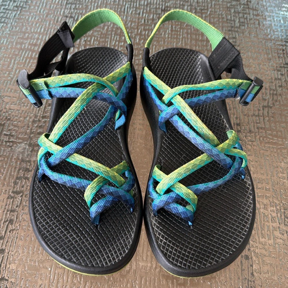Chaco ZX2 Yampa Fresh Sandals Women’s Size 8 Hiking Blue Green Vibram Soles